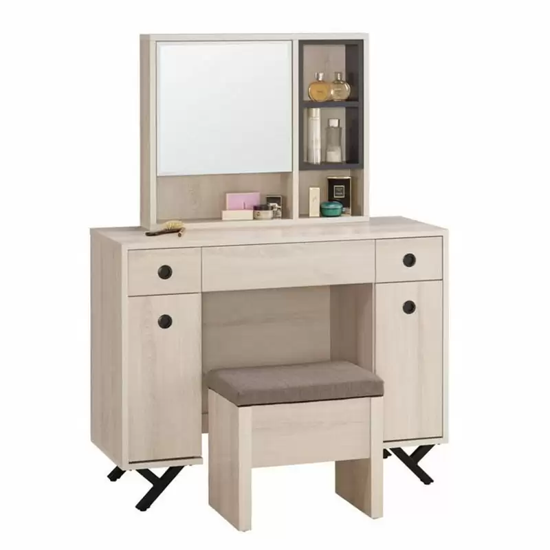 優娜3.3尺化妝台含椅