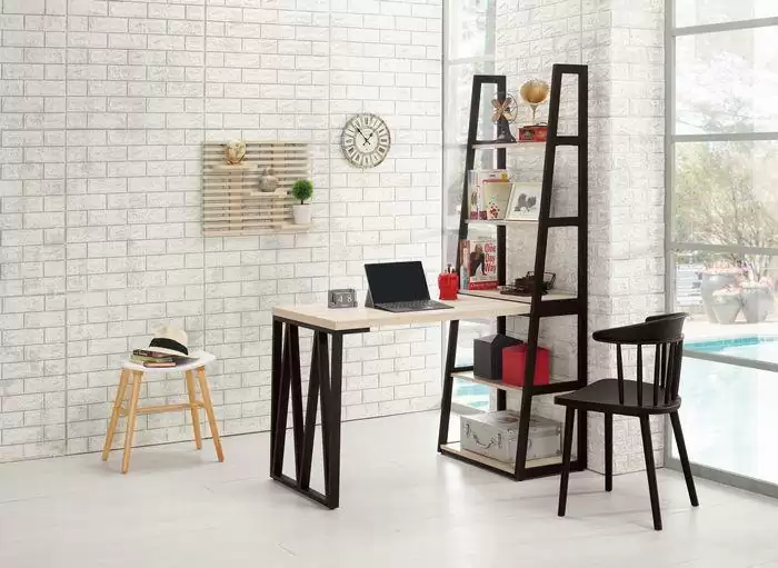 塔利斯4尺L型鐵架書桌