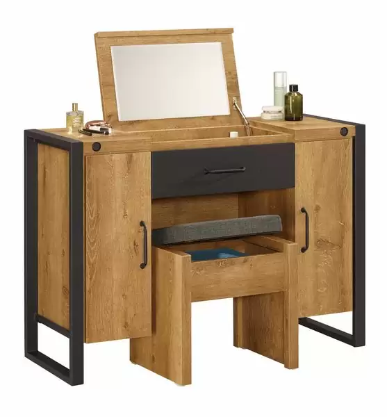 布朗克斯掀鏡化妝台含椅