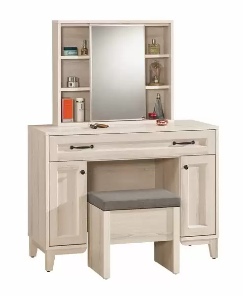 雪莉3.3尺化妝台含椅