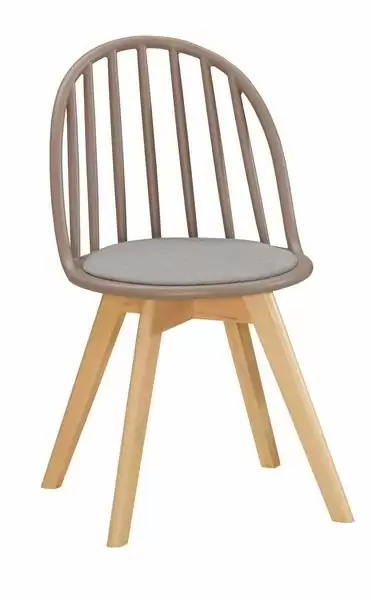 伊蒂絲造型椅(棕)(布)(實木)