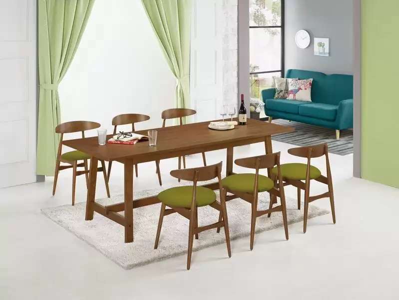 艾布納7.4尺胡桃餐桌