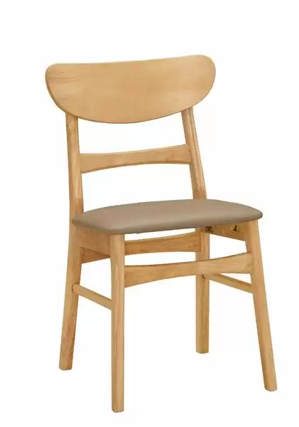 艾格妮餐椅(皮)(實木)