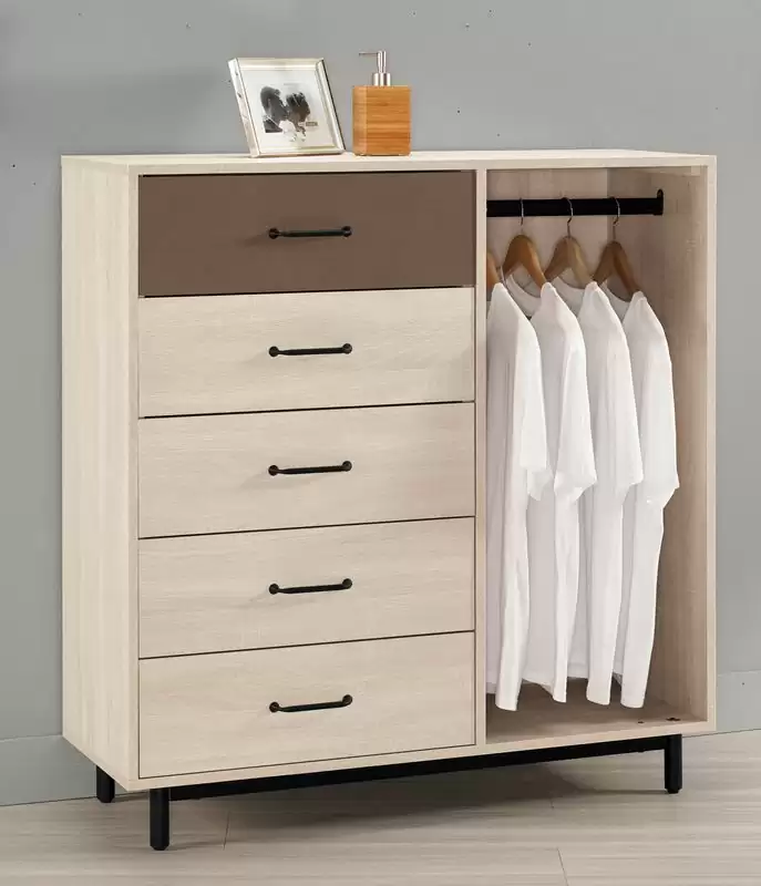 戴維斯3.6尺五斗吊式衣櫥