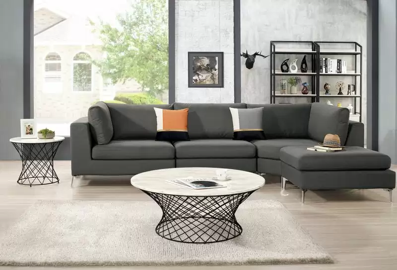 海爾L型貓抓皮沙發