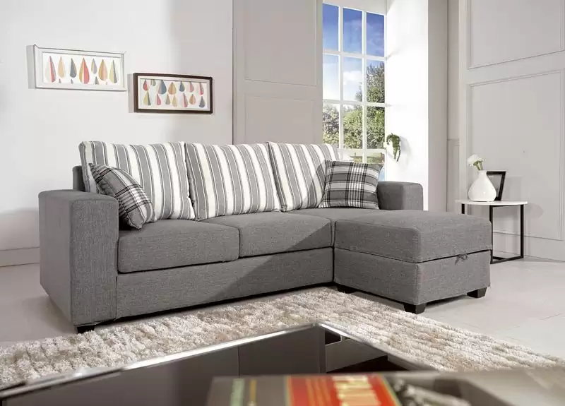 埃利安L型布沙發