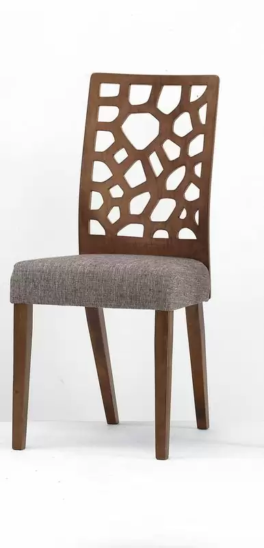 亞伯餐椅(布)(實木)