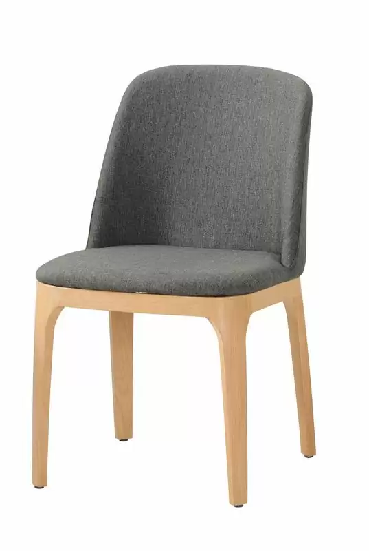 席拉餐椅(淺灰色布)(五金腳)