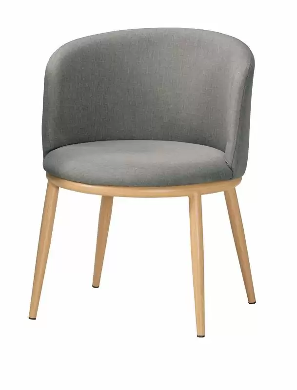 美諾瑪餐椅(灰色布)(五金腳)
