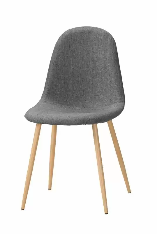 佳爾餐椅(淺灰色布)(五金腳)