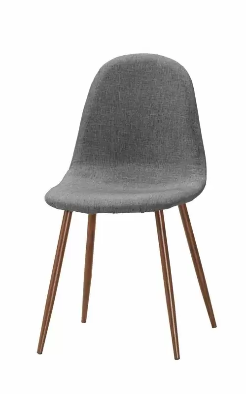 柯亞餐椅(淺灰色布)(五金腳)