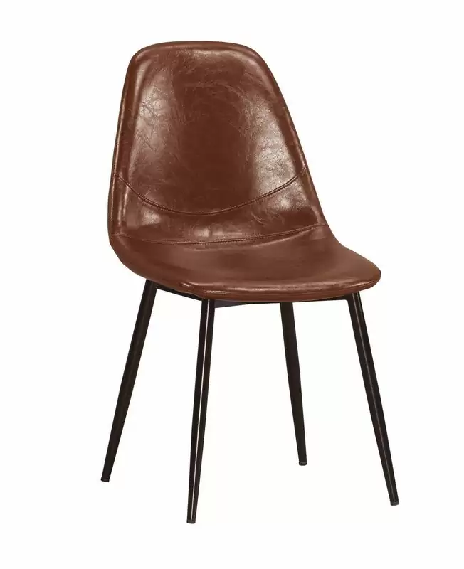 西弗爾餐椅(棕色皮)