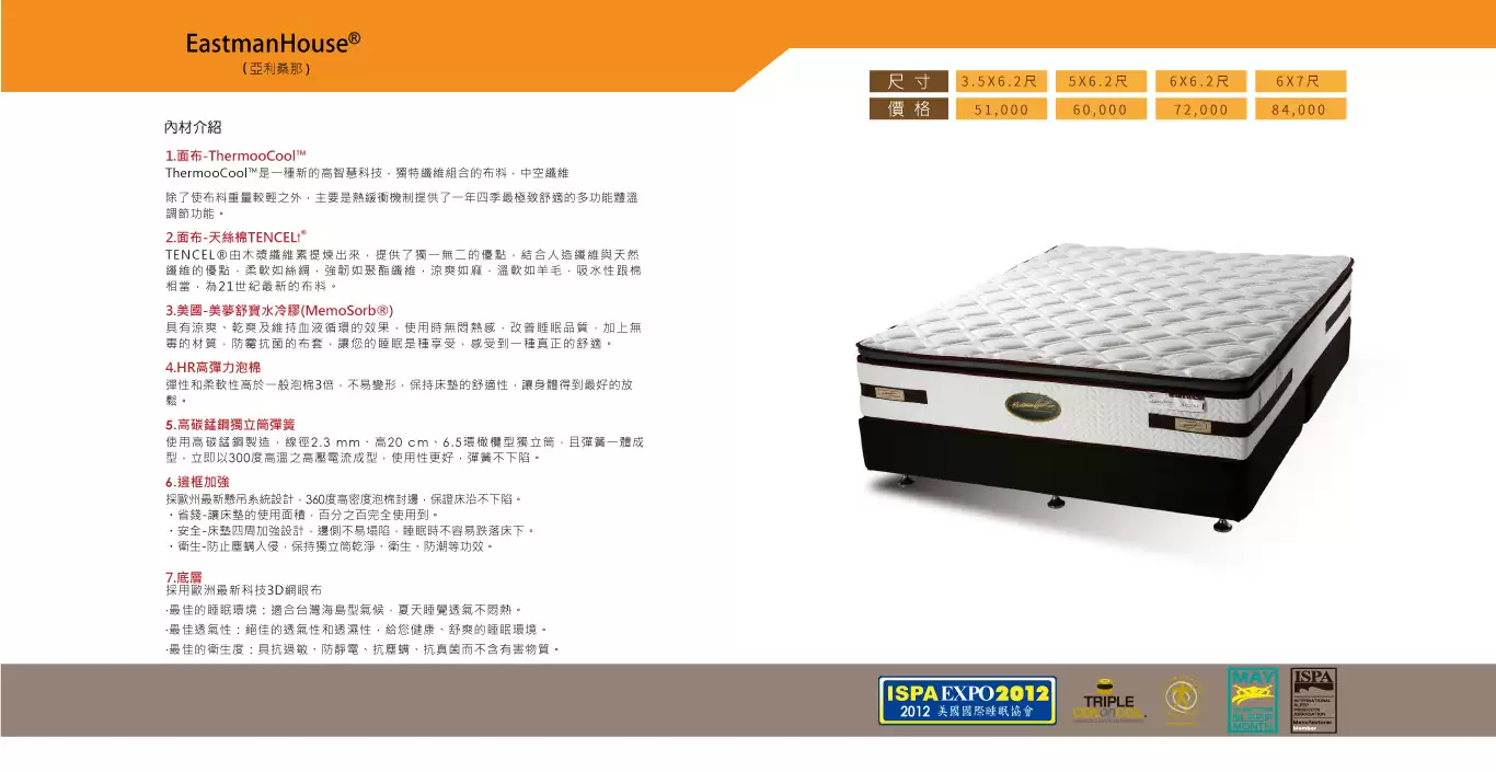 亞利桑那水冷膠天絲床墊