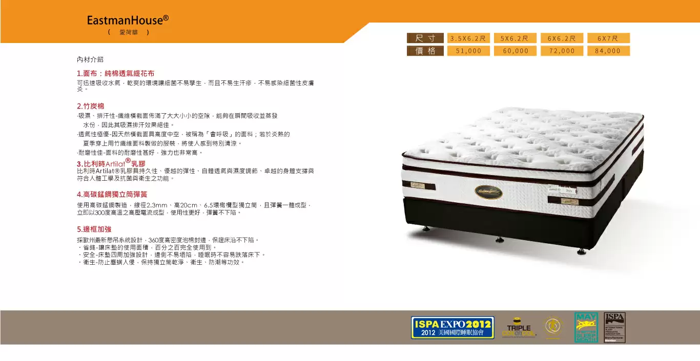 愛荷華天然乳膠床墊