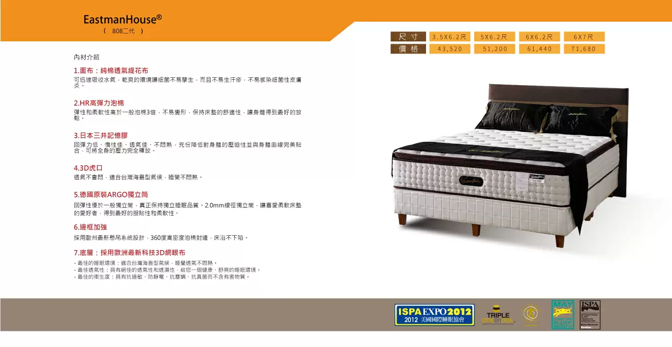 808二代-記憶膠+AGRO獨立筒床墊