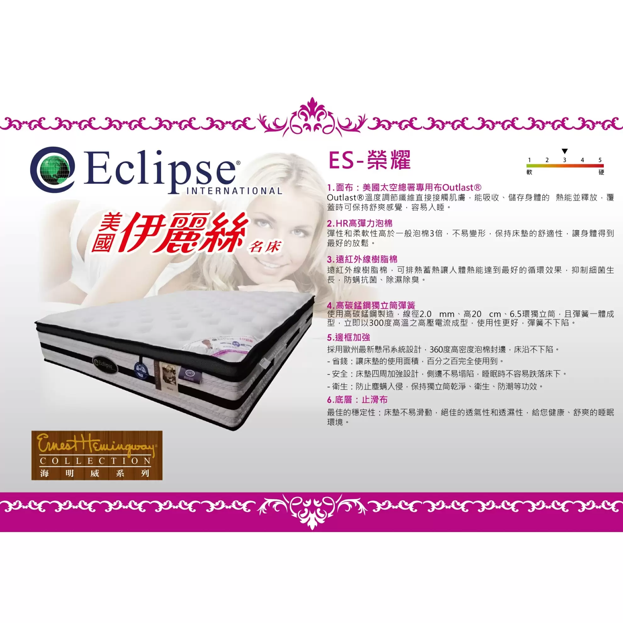 榮耀-科技恆溫三線獨立筒床墊