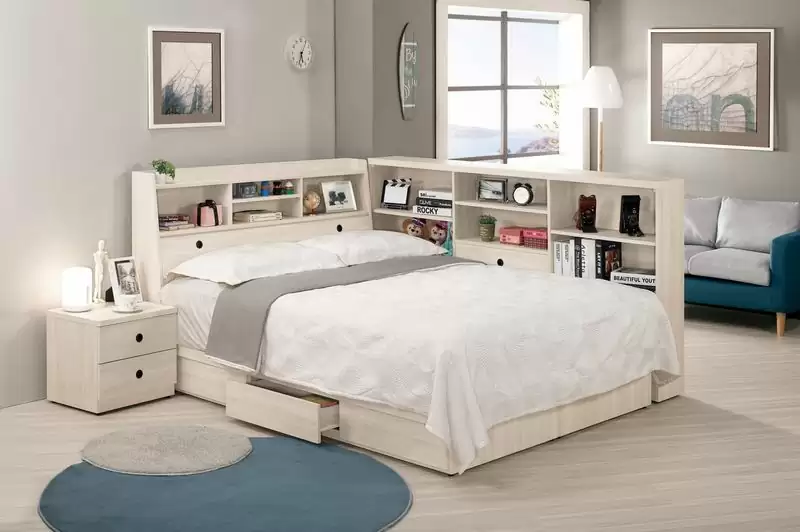 羅傑書架型床頭箱