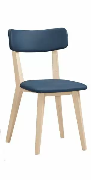 安琪拉餐椅(深藍色皮)(五金腳)