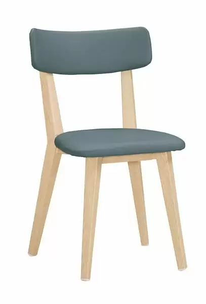 安琪拉餐椅(灰色皮)(五金腳)