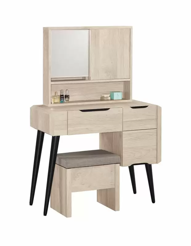 韋斯里3尺化妝台含椅