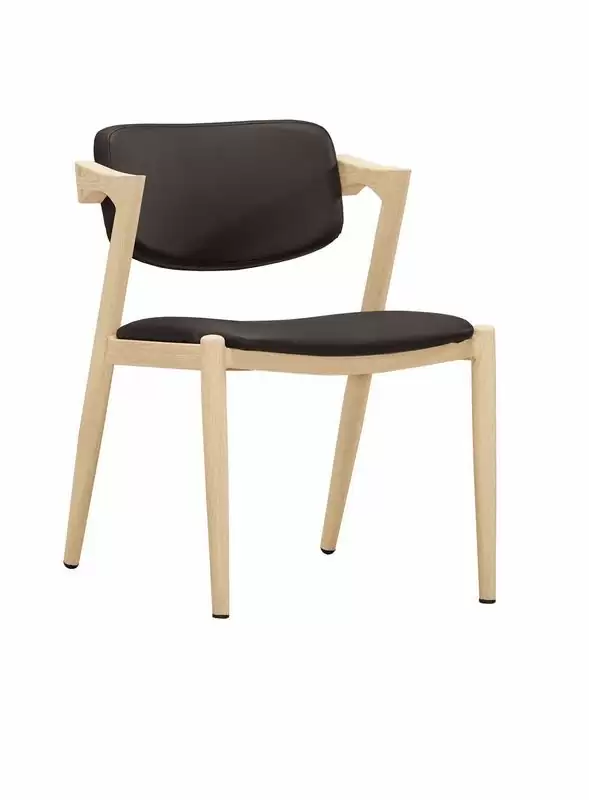 卡蘿餐椅(皮)(五金腳)(洗白色)