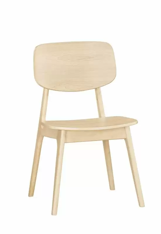 芬頓餐椅(板)(實木)(洗白色)