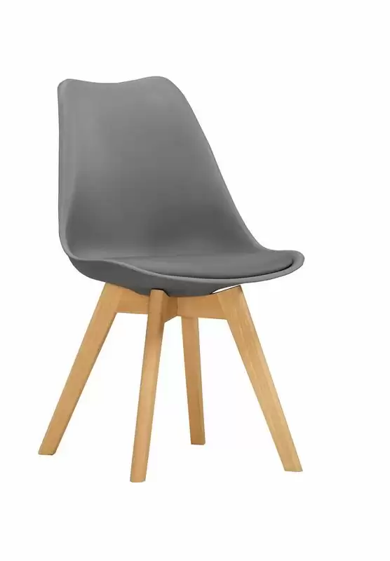 維娜休閒椅(灰皮)(實木)