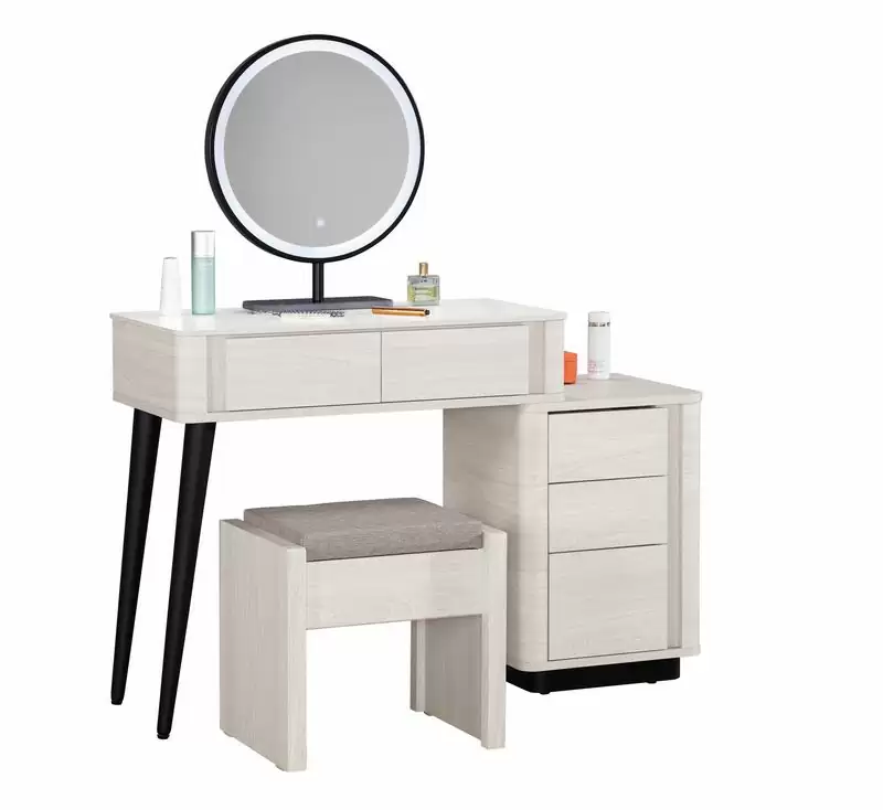 華爾斯2.7尺岩板伸縮化妝台含椅