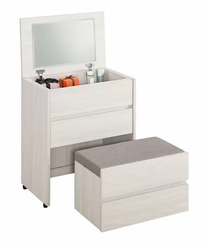 華爾斯2尺掀鏡化妝台含椅