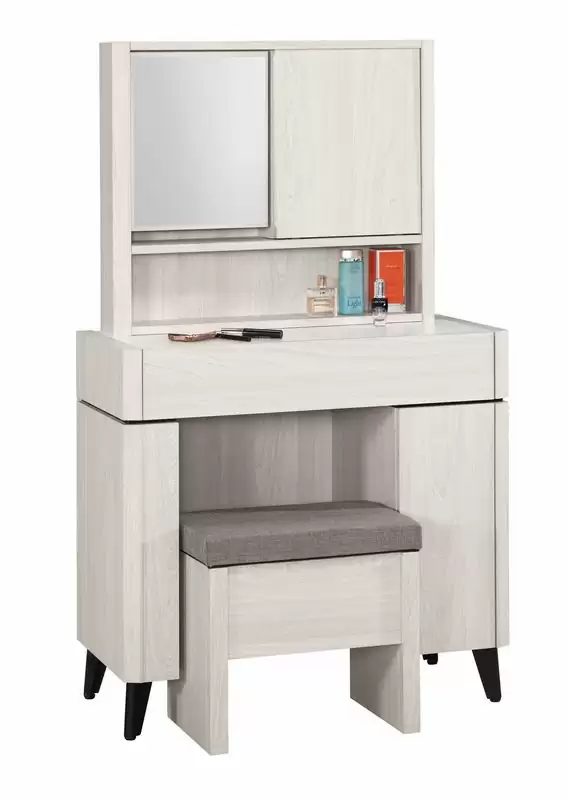 艾德嘉2.7尺化妝台含椅