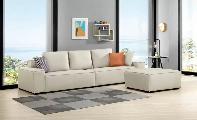 卡洛琳L型貓抓皮沙發