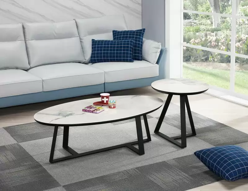 馬卡斯岩板茶几組