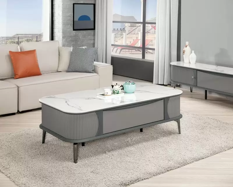 華爾特4.3尺岩板大茶几