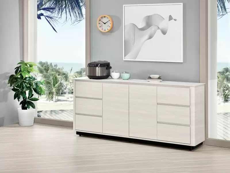 華爾斯6尺岩板餐櫃