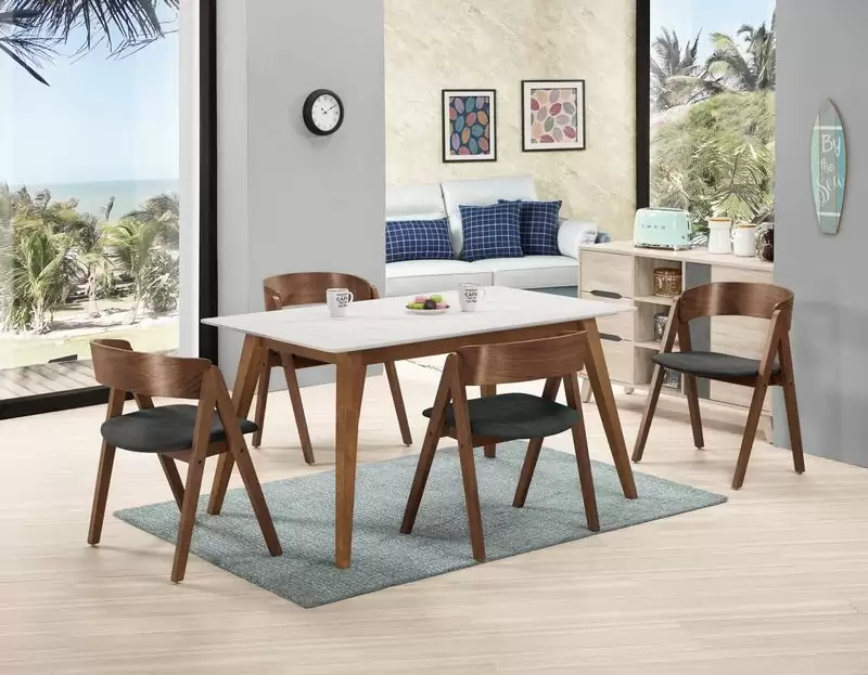 華爾斯岩板5尺餐桌