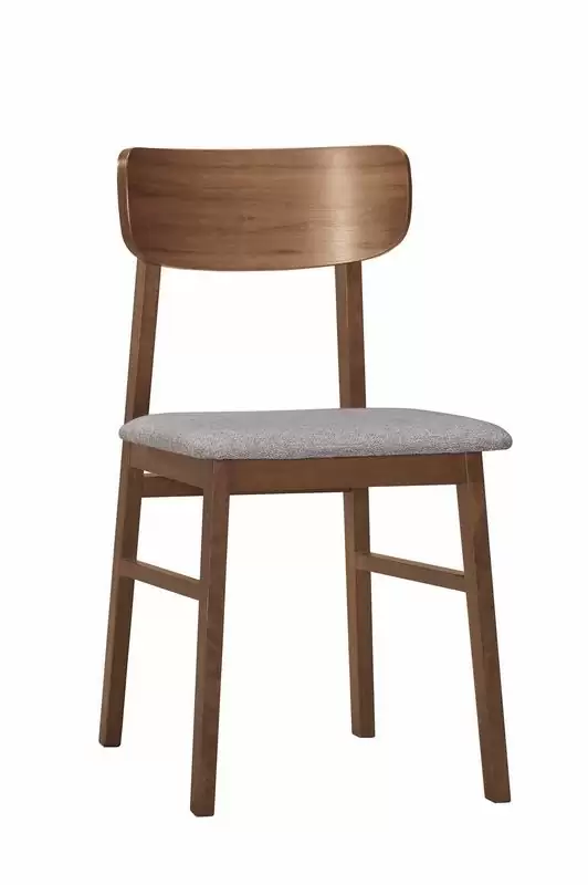 華爾斯餐椅(布)(實木)