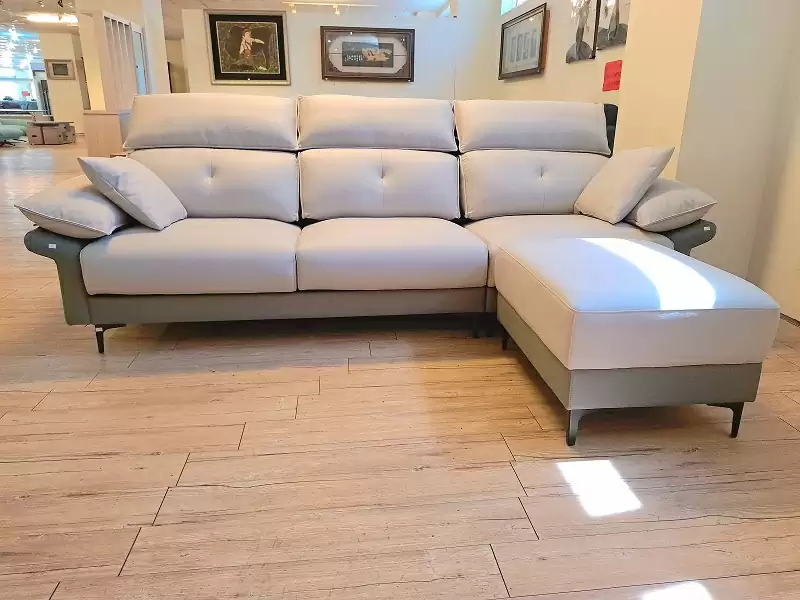 歐比 皮紋布L型沙發