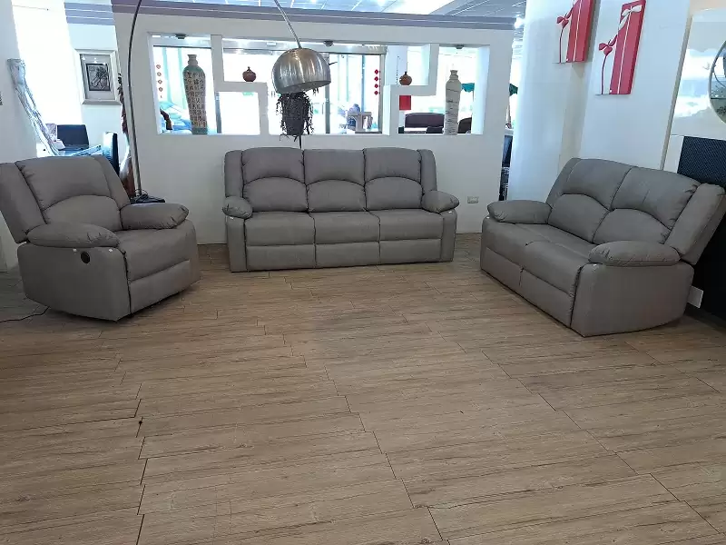 亞堤士 貓抓皮電動123沙發