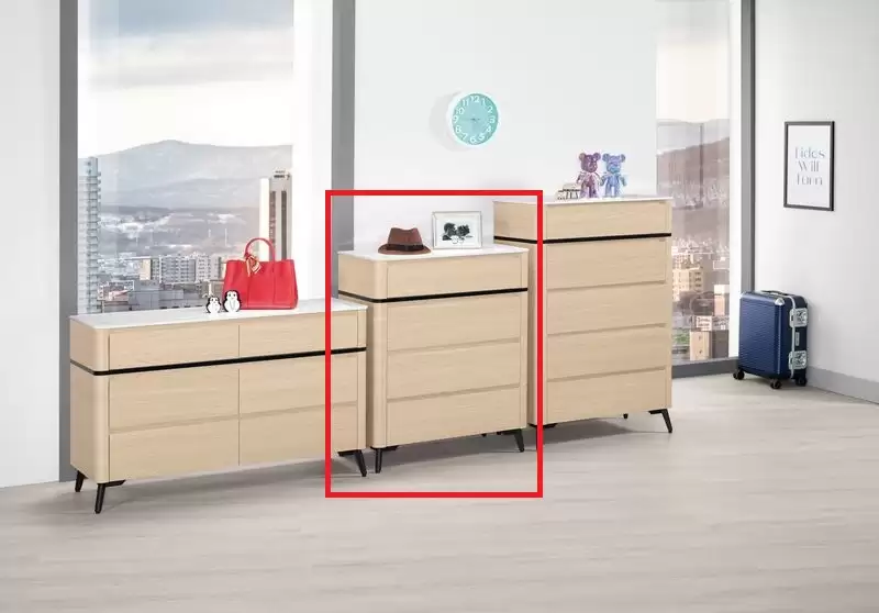 艾維斯2.7尺岩板四斗櫃