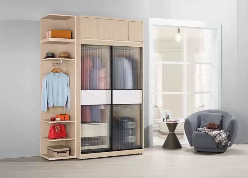 艾維斯5尺鋁框拉門衣櫥