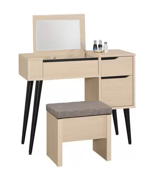 朵利斯3尺掀鏡化妝台含椅