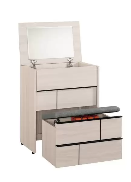 里斯特2尺多功能掀鏡化妝台含椅