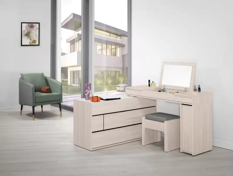 里斯特4.6尺多功能伸縮掀鏡化妝台含椅