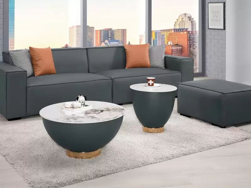 德里克岩板茶几組