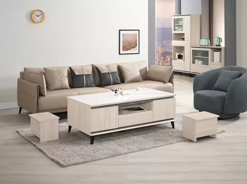 范德爾4.3尺岩板大茶几