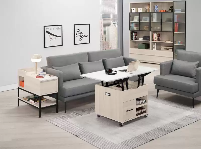 里斯特1.2尺仿石面邊几