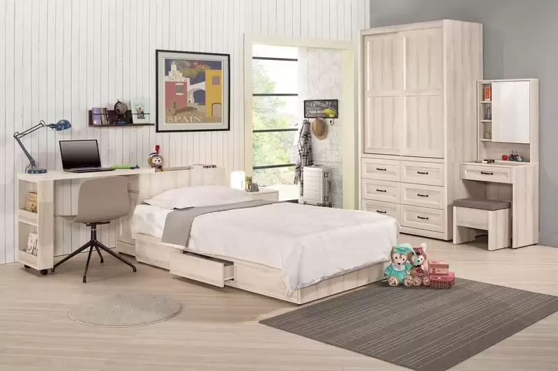 雪莉單身系列+4尺拉門衣櫃