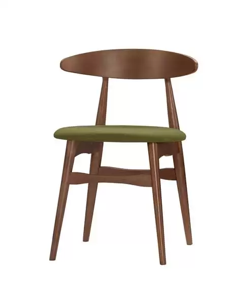 邁爾斯餐椅(布)(實木)