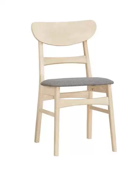 本尼娜餐椅(布)(實木)(洗白色)