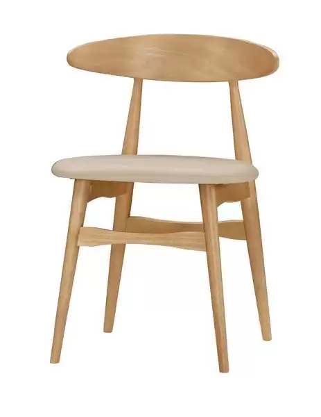 洛娜餐椅(皮)(實木)